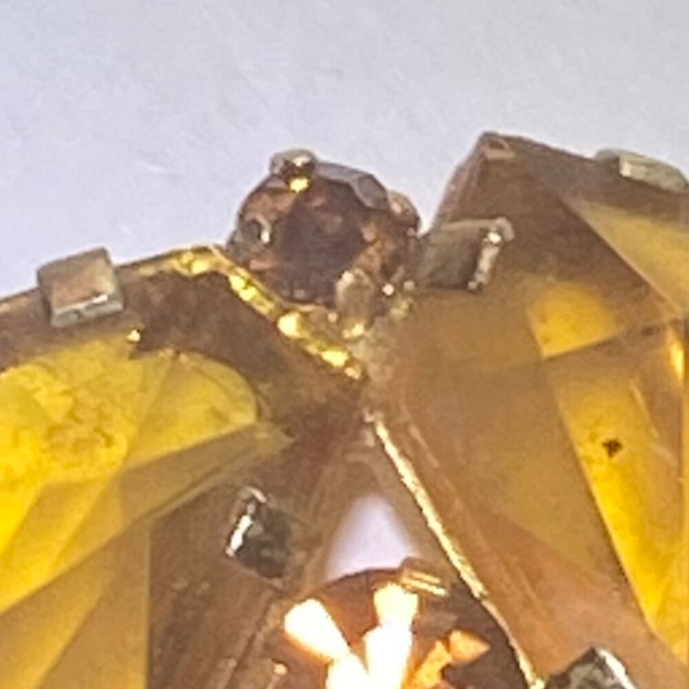 Yellow Topaz Vintage Brooch